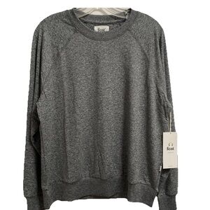 NWT FEAT Clothing Grey Ultra Soft Crewneck Sweatshirt Lounge Cozy Unisex